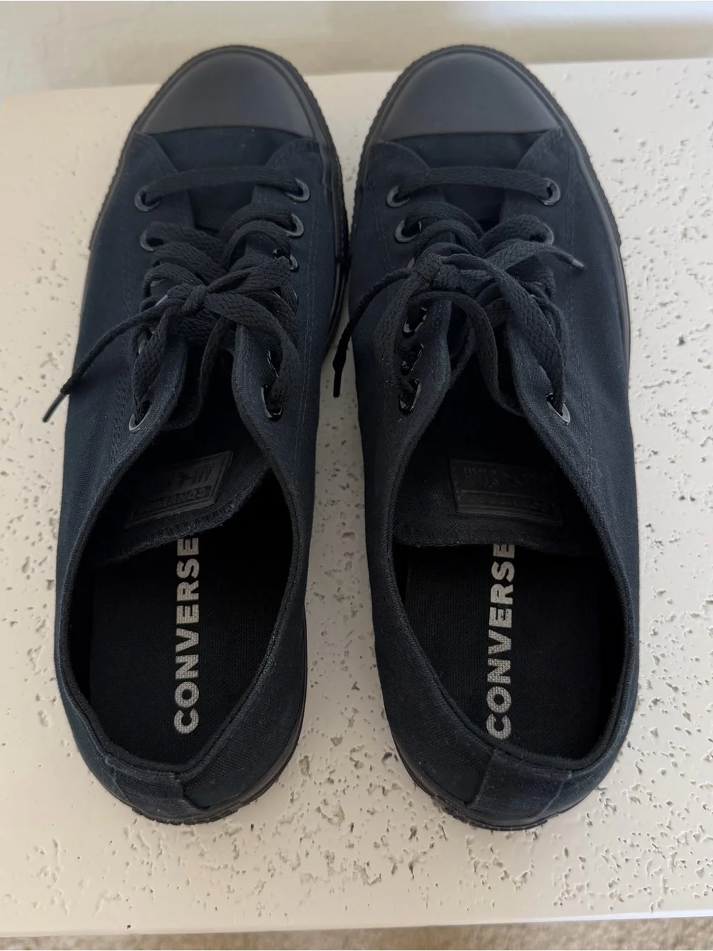 Converse Men's All-Black Low-Top Canvas Sneakers